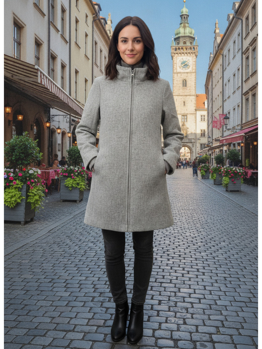 J.Crew Women's Gray Wool Blend Coat Size 6P